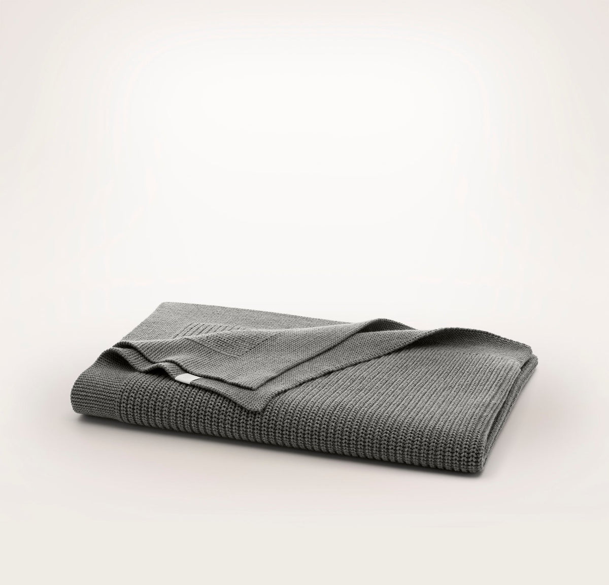 Ribbed Knit Baby Blanket - Heathered Stone