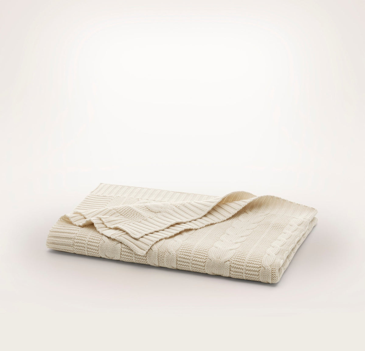 Cable Knit Baby Blanket - Natural