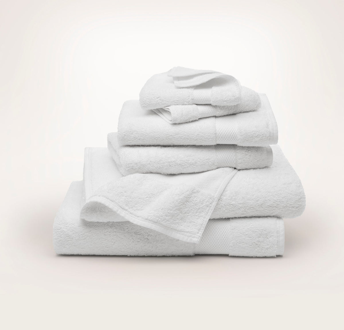 Plush Bath Towel Sets - White